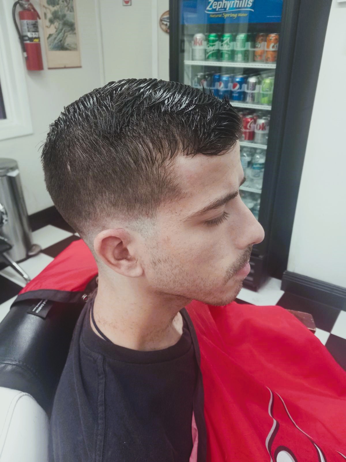 Fade haircut result
